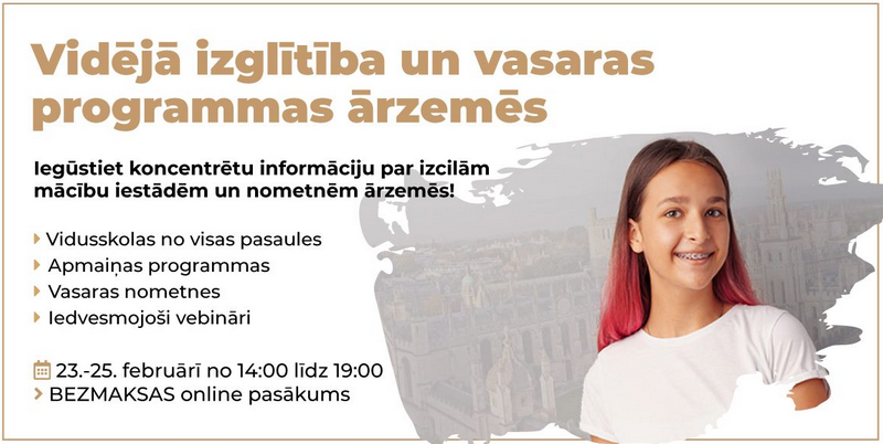 Vidējā izglītība un vasaras programmas ārzemēs