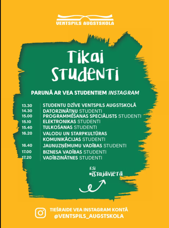 Atvērto durvju diena Ventspils Augstskolā