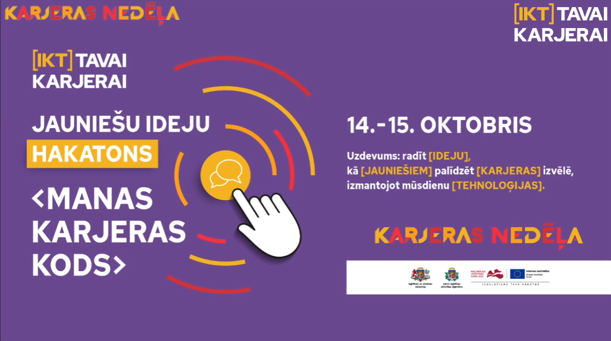 Manas karjeras kods! Karjeras nedēļas 2021 jauniešu ideju hakatona atklāšana.