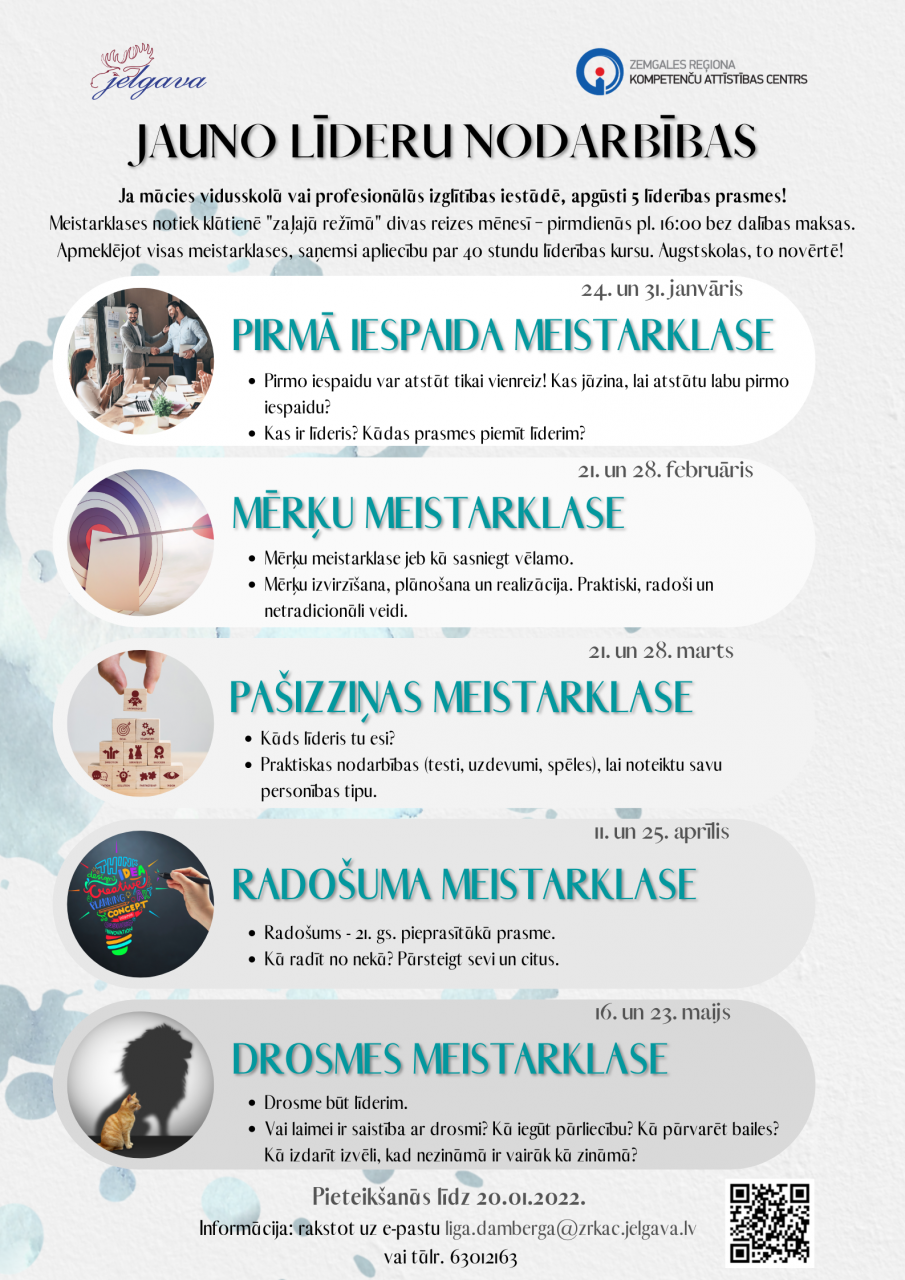 Jauno līderu nodarbības vidusskolēniem
