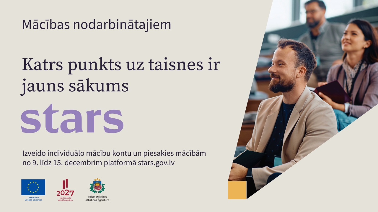 Mācību iespējas nodarbinātajiem un pašnodarbinātajiem platformā stars.gov.lv