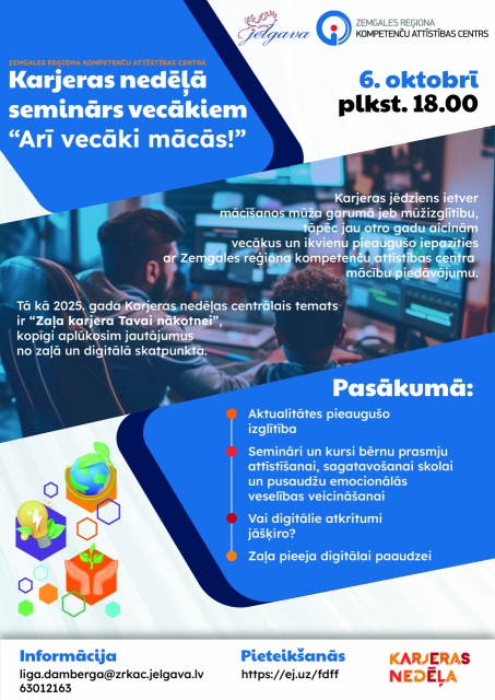 Karjeras nedēļas seminārs vecākiem