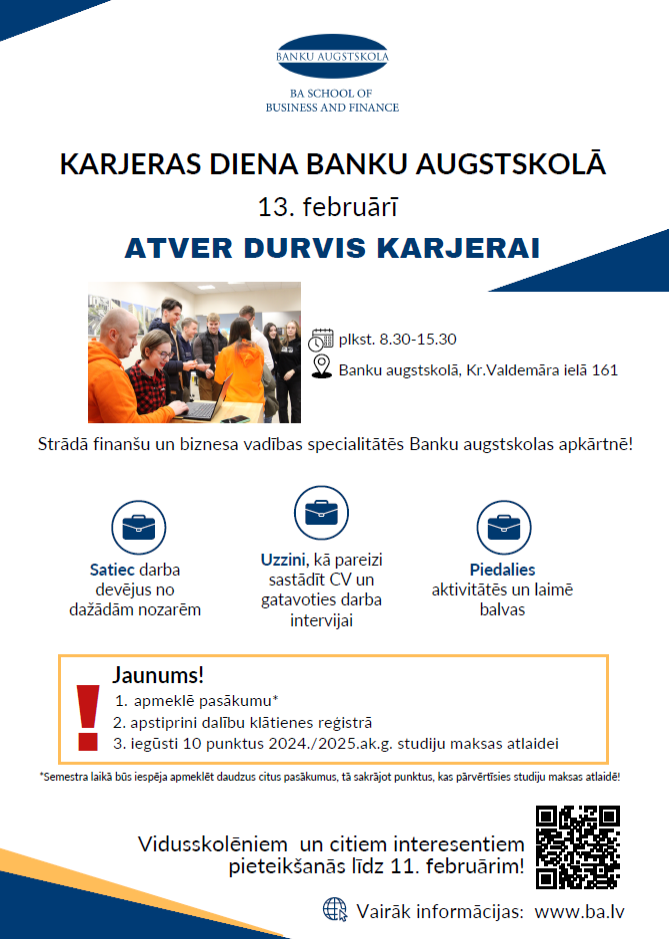 KARJERAS DIENA BANKU AUGSTSKOLĀ