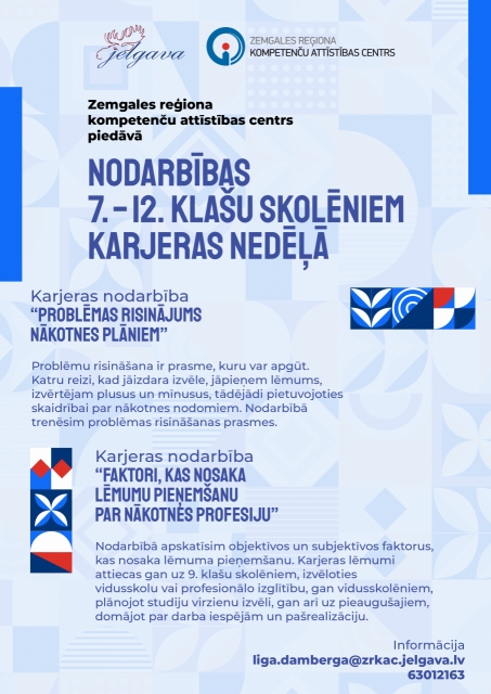 Karjeras nodarbības skolēniem