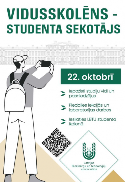 Vidusskolēn, kļūsti par studenta sekotāju un iepazīsti LBTU Jelgavā