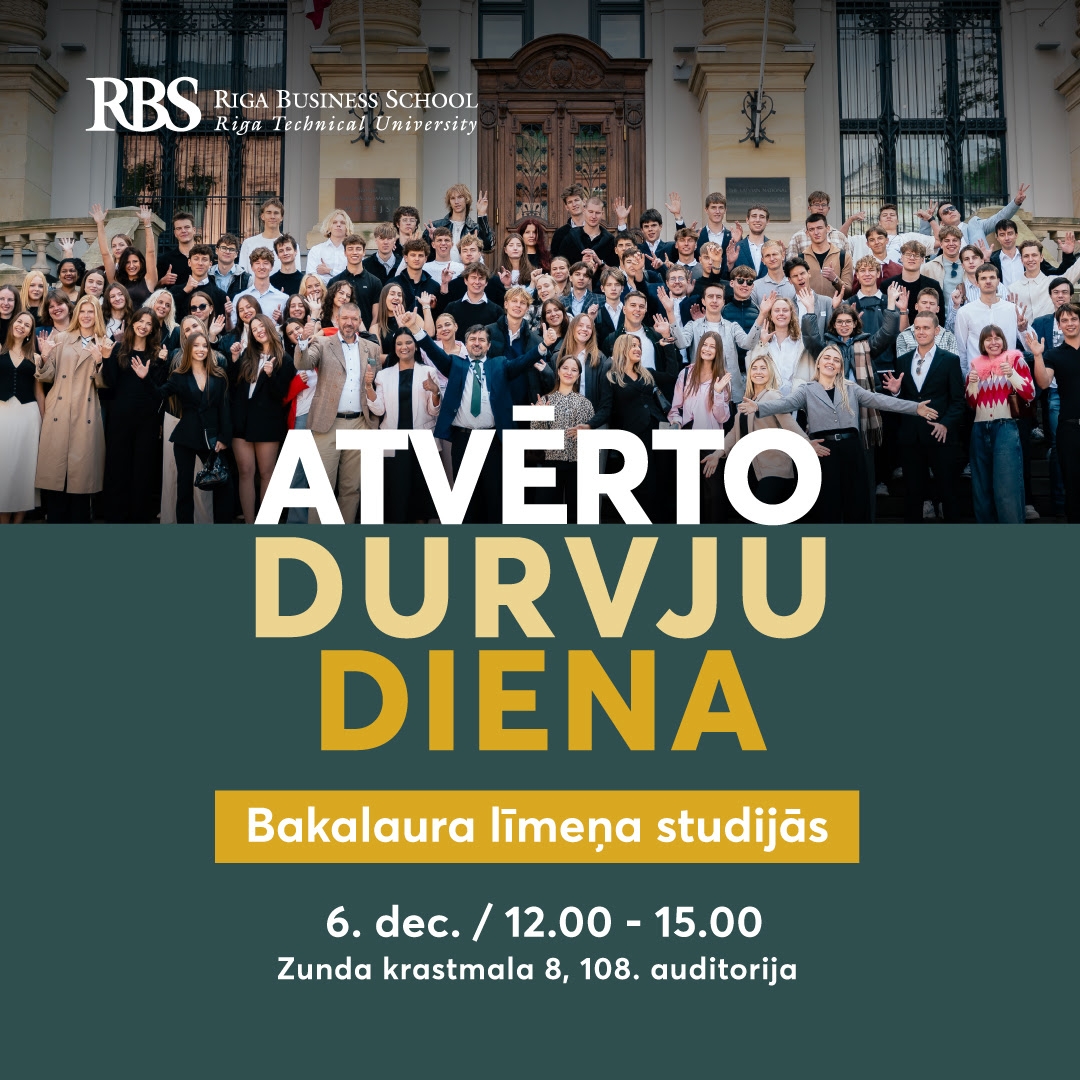Riga Business School aicina skolēnus piedalīties Atvērto durvju dienā!
