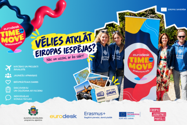 No Stacijas laukuma līdz Eiropai &ndash; &ldquo;Time to Move&rdquo; aicina jaunie&scaron;us atklāt Eiropas iespējas