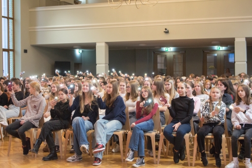 Muzikāla nodarbība "Lāčplēša diena" Latvijas Skolas somas ietvaros.