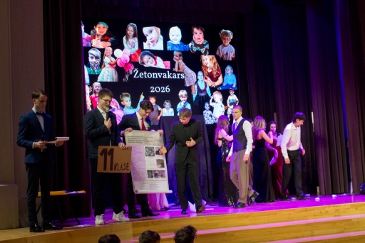 Žetonu vakars 12. kla&scaron;u skolēniem