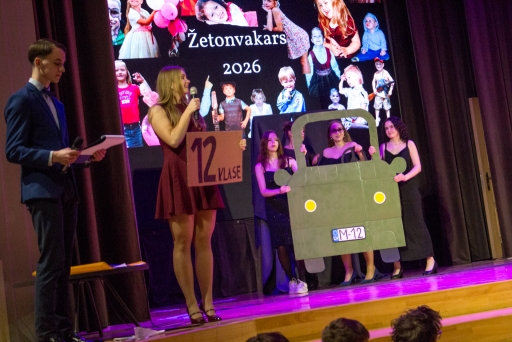 Žetonu vakars 12. kla&scaron;u skolēniem