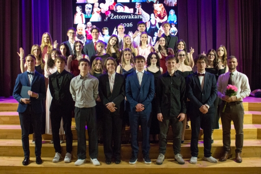 Žetonu vakars 12. kla&scaron;u skolēniem