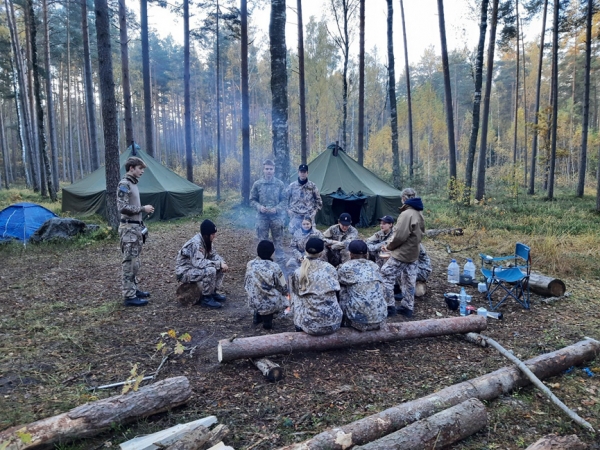 Rudens nometne Būriņu mežā