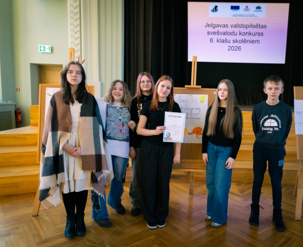 Sve&scaron;valodu konkurss 6. klasēm veiksmīgi pavadīts!