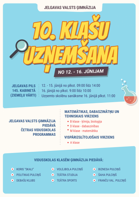 10. klašu uzņemšana