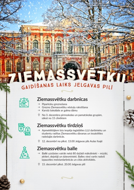 Ziemassvētku gaidīšanas laiks Jelgavas pilī