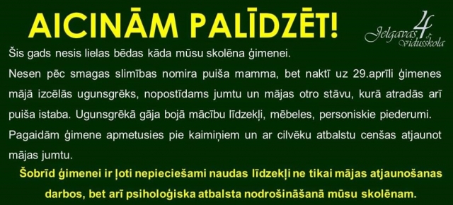 Aicinām palīdzēt līdzcilvēkiem!