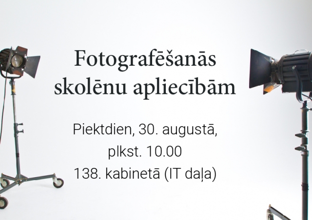 Fotografēšanās skolēnu apliecībām