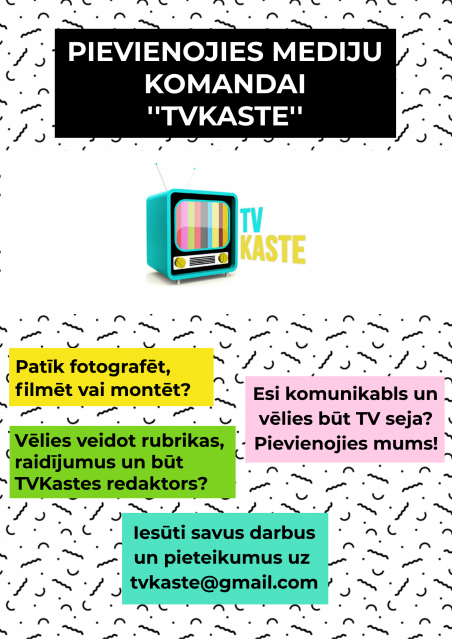 Pievienojies mediju komandai "TVKaste"