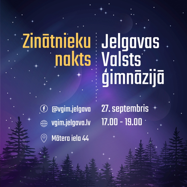 Zinātnieku nakts Jelgavas Valsts ģimnāzijā