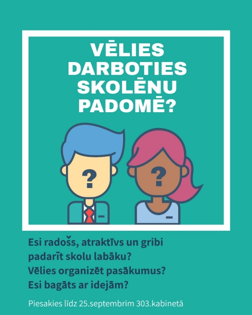 Pievienojies JVĢ skolēnu padomei!