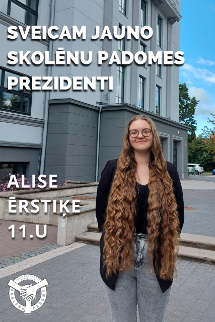 Sveicam jauno skolēnu padomes prezidenti!