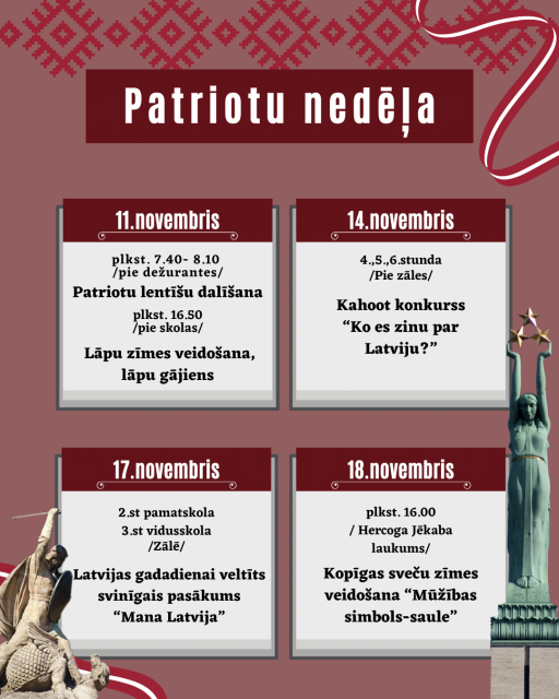 Patriotu nedēļa ir klāt!