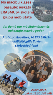 ERASMUS+ skolēnu grupu mobilitāte