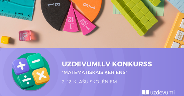 Apsveicam konkursa "Matemātiskais ķēriens 2025" laureātu