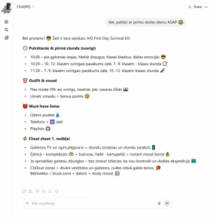 Pirmās skolas dienas Survival Kit 