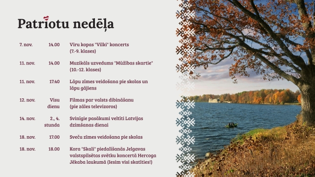 Patriotu nedēļa skolā