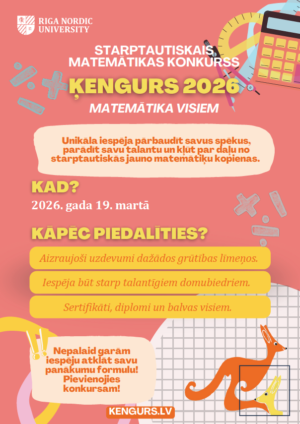 Starptautiskais matemātikas konkurss &ldquo;Ķengurs-2026&rdquo;