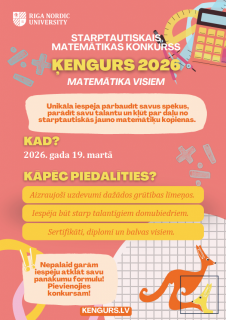 Starptautiskais matemātikas konkurss &ldquo;Ķengurs-2026&rdquo;
