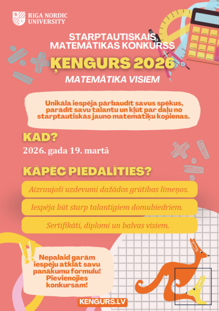 Starptautiskais matemātikas konkurss &ldquo;Ķengurs-2026&rdquo;
