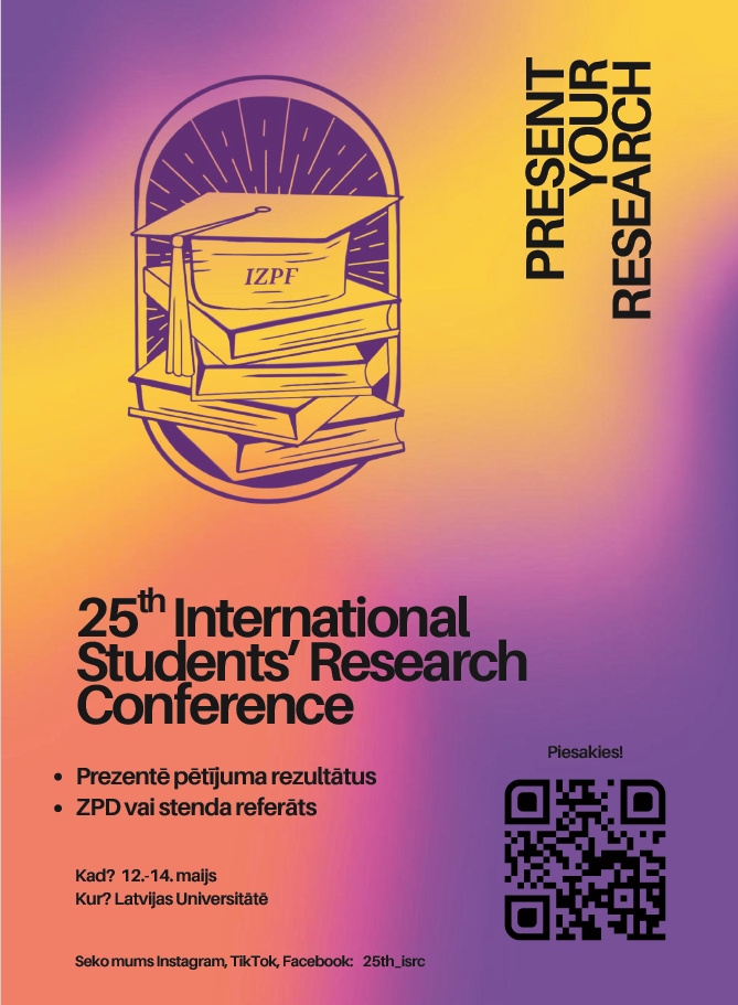 Skolēnus aicina piedalīties starptautiskā zinātniskajā konferencē LU