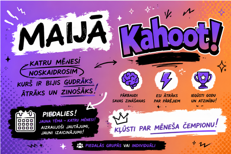 Pārbaudi savas zinā&scaron;anas Kahoot!