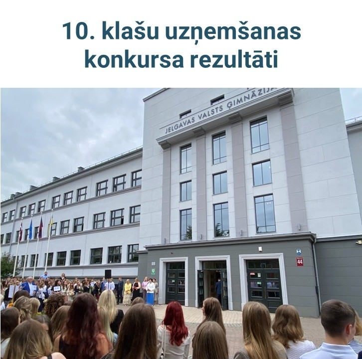 10. kla&scaron;u uzņem&scaron;anas konkursa rezultāti (Protokls Nr.1)